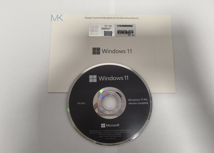 22H2 έκδοση Microsoft Windows 11 επαγγελματική πλήρης συσκευασία Dvd με τα ισπανικά στοιχεία εγκαταστάσεων