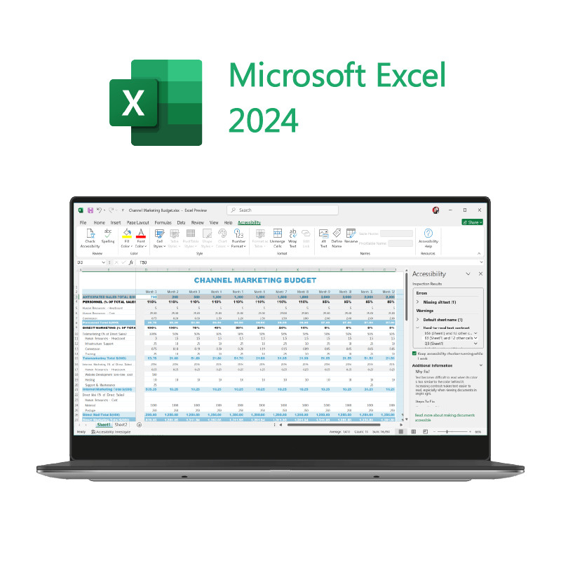 Microsoft Office 2024 Οικιακό και Επιχειρηματικό PC/Mac Bind Πάρτε την εργασία σας στο επόμενο επίπεδο