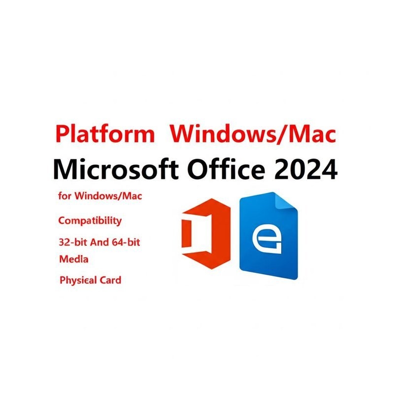 Πλατφόρμα Windows/Mac Microsoft Office 2024 για Windows/Mac Συμβατότητα 32-bit και 64-bit Μέσο Φυσική Κάρτα