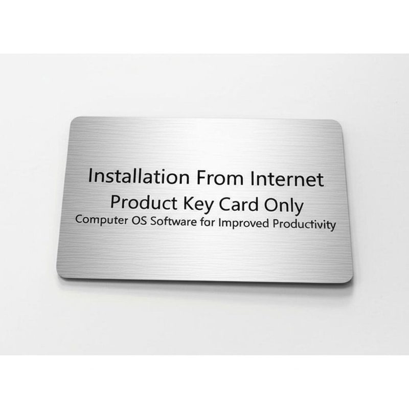 Installation From Internet Product Key Card Only Computer OS Software for Improved Productivity