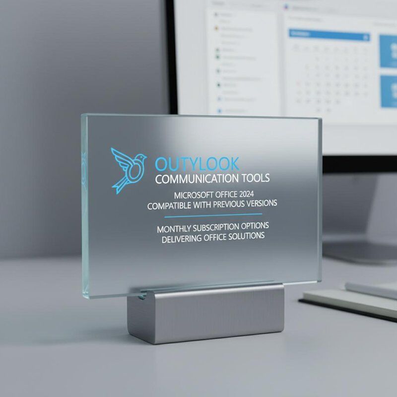 Εργαλεία επικοινωνίας Outlook Microsoft Office 2024 Συμβατό με προηγούμενες εκδόσεις Μηνιαίες επιλογές συνδρομής Παροχή λύσεων Office