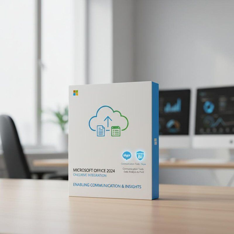 Ενσωμάτωση στο OneDrive Microsoft Office 2024 Προσφέροντας εργαλεία επικοινωνίας Skype και εργαλεία ανάλυσης δεδομένων Power BI Ενεργοποίηση επικοινωνίας